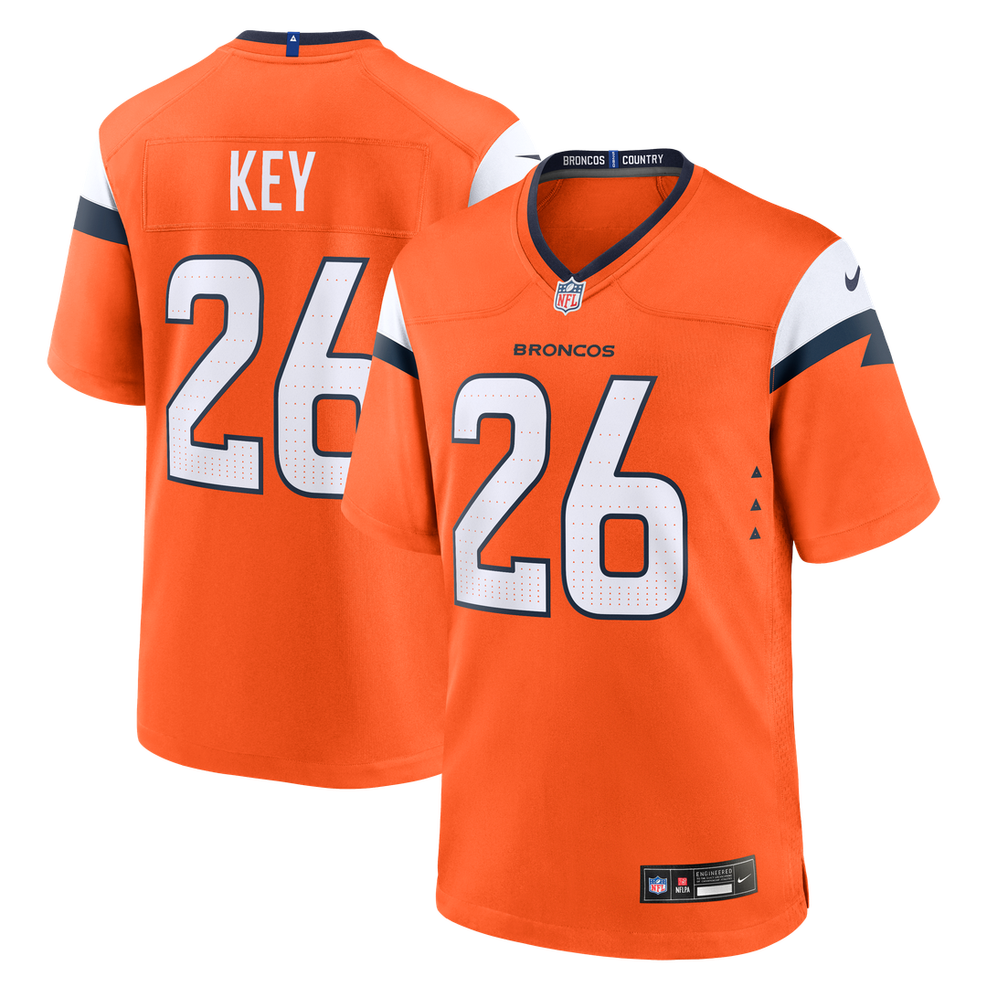 Devon Key Denver Broncos Nike Team Game Jersey - Orange