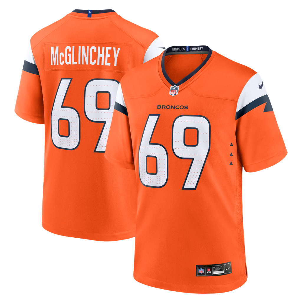 Mike McGlinchey Denver Broncos Nike Team Game Official Jersey -  Orange