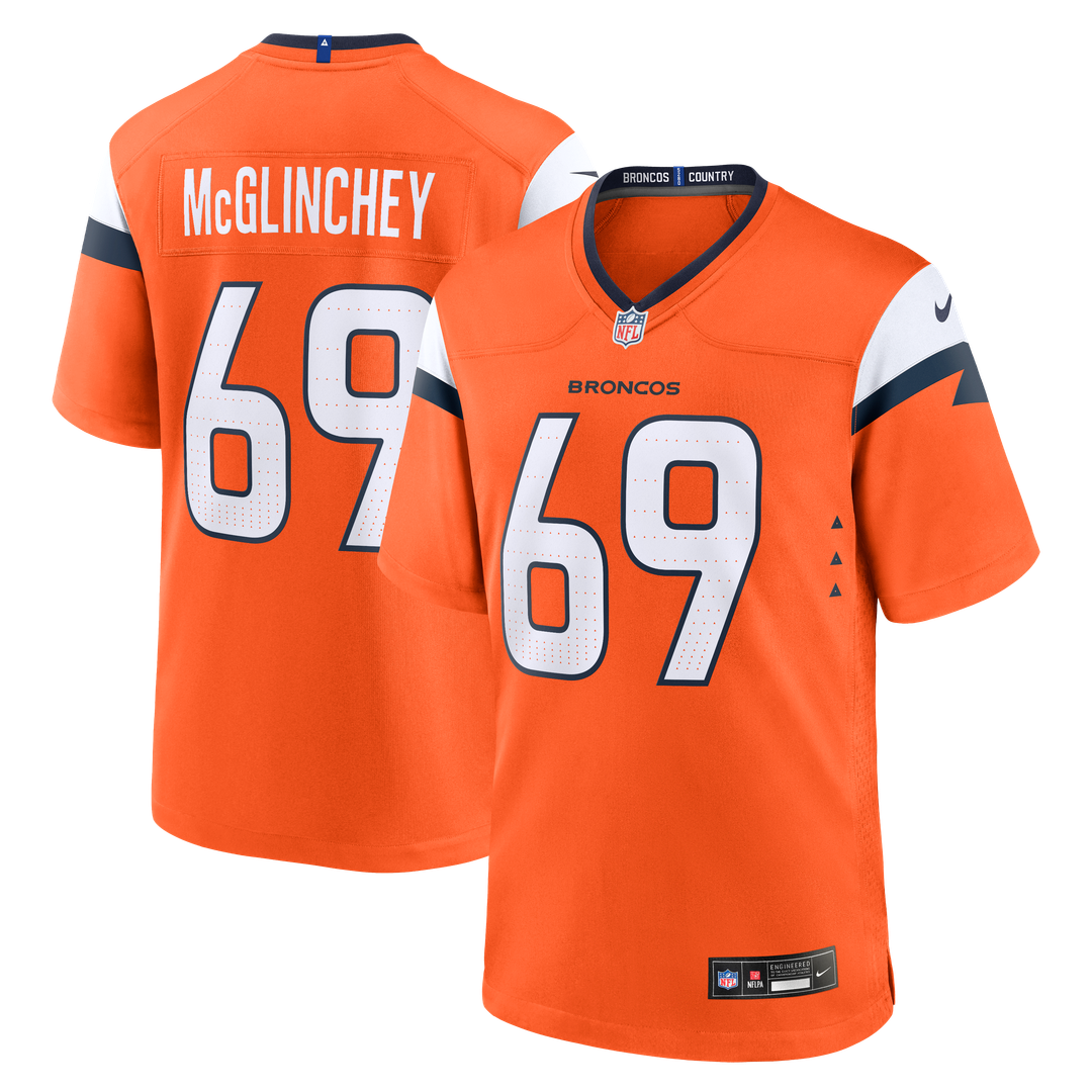 Mike McGlinchey Denver Broncos Nike Team Game Official Jersey -  Orange