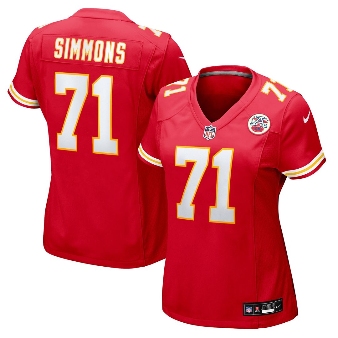 Josh Simmons Kansas City Chiefs Nike Women's Team Game Jersey - Red