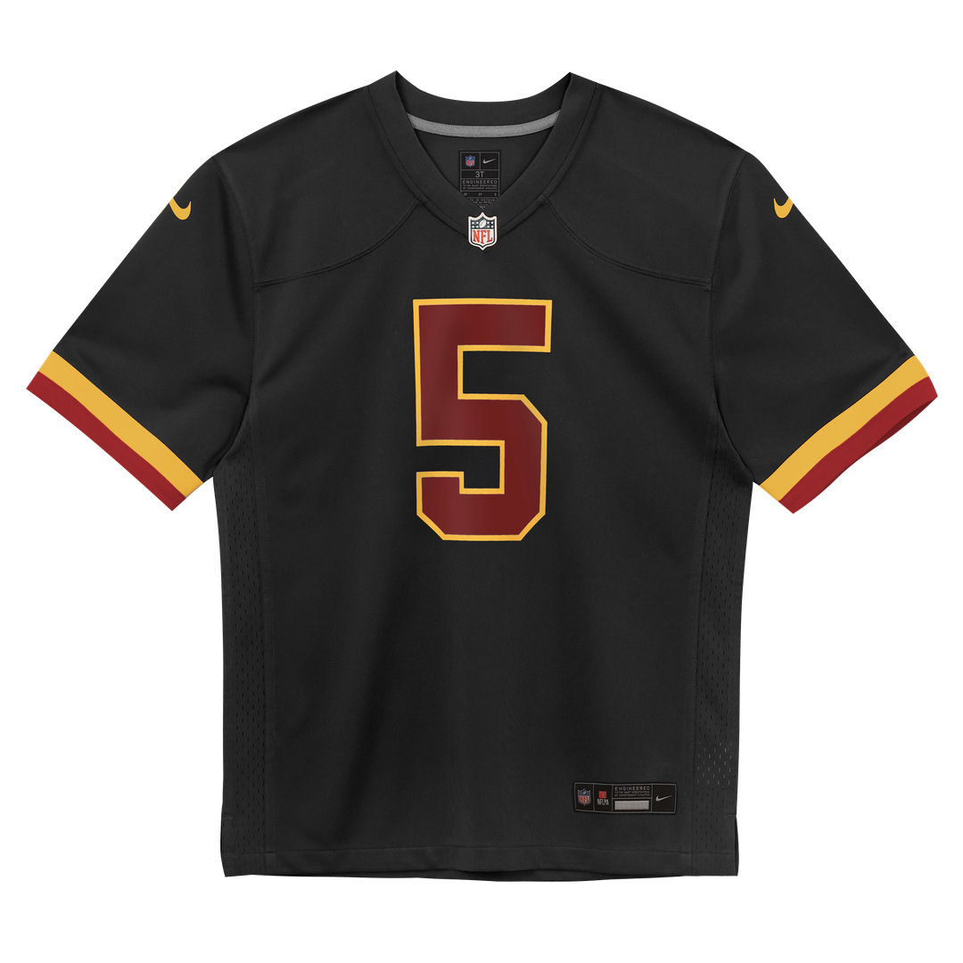 Jayden Daniels Washington Commanders Nike Preschool Alternate Game Official Jersey - Black