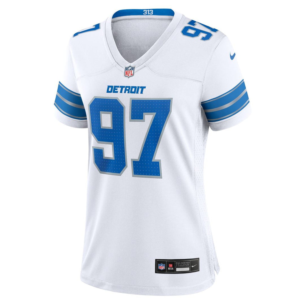 Aidan Hutchinson Detroit Lions Nike Women's Game Official Jersey - White