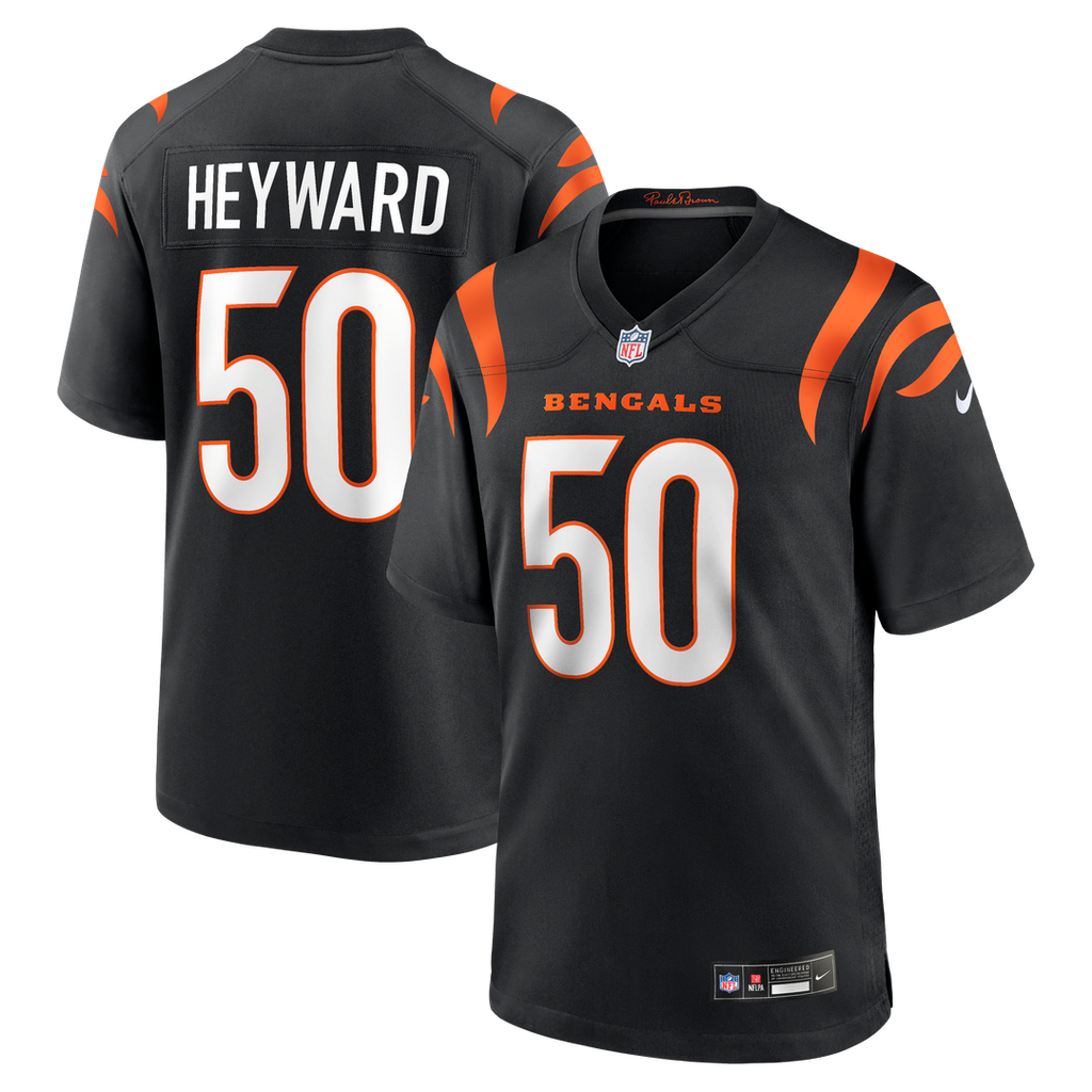 Shaka Heyward Cincinnati Bengals Nike Team Game Jersey - Black
