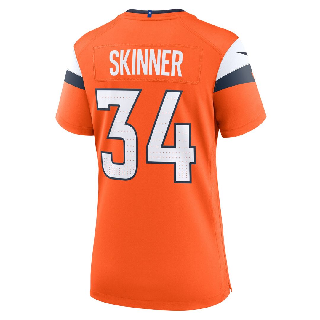 JL Skinner Denver Broncos Nike Women's Team Game Jersey - Orange