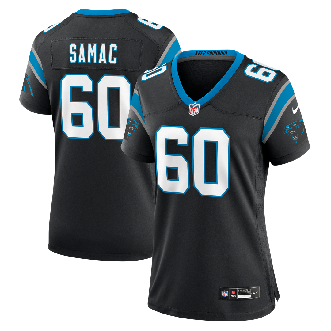 Nick Samac Carolina Panthers Nike Women's Team Game Jersey - Black