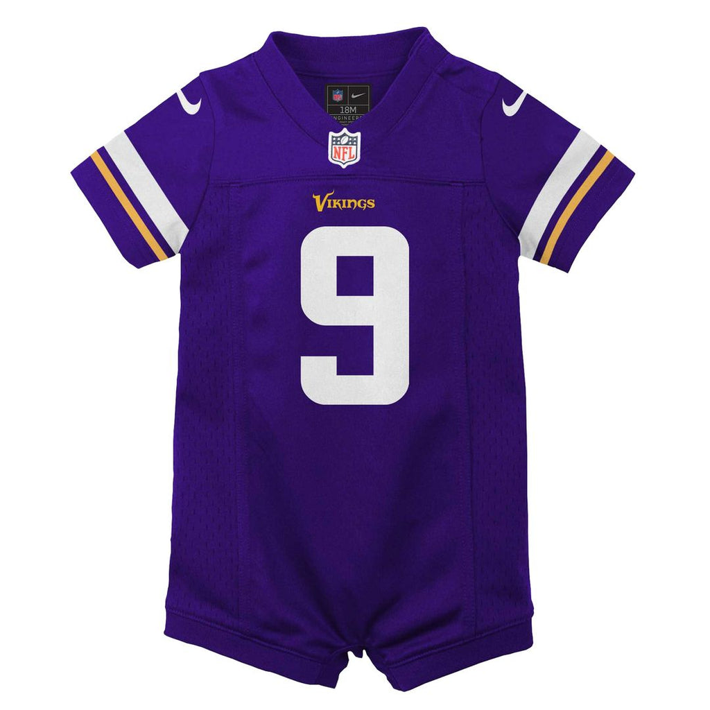 J.J. McCarthy Minnesota Vikings Nike Newborn & Infant Romper Game Official Jersey - Purple