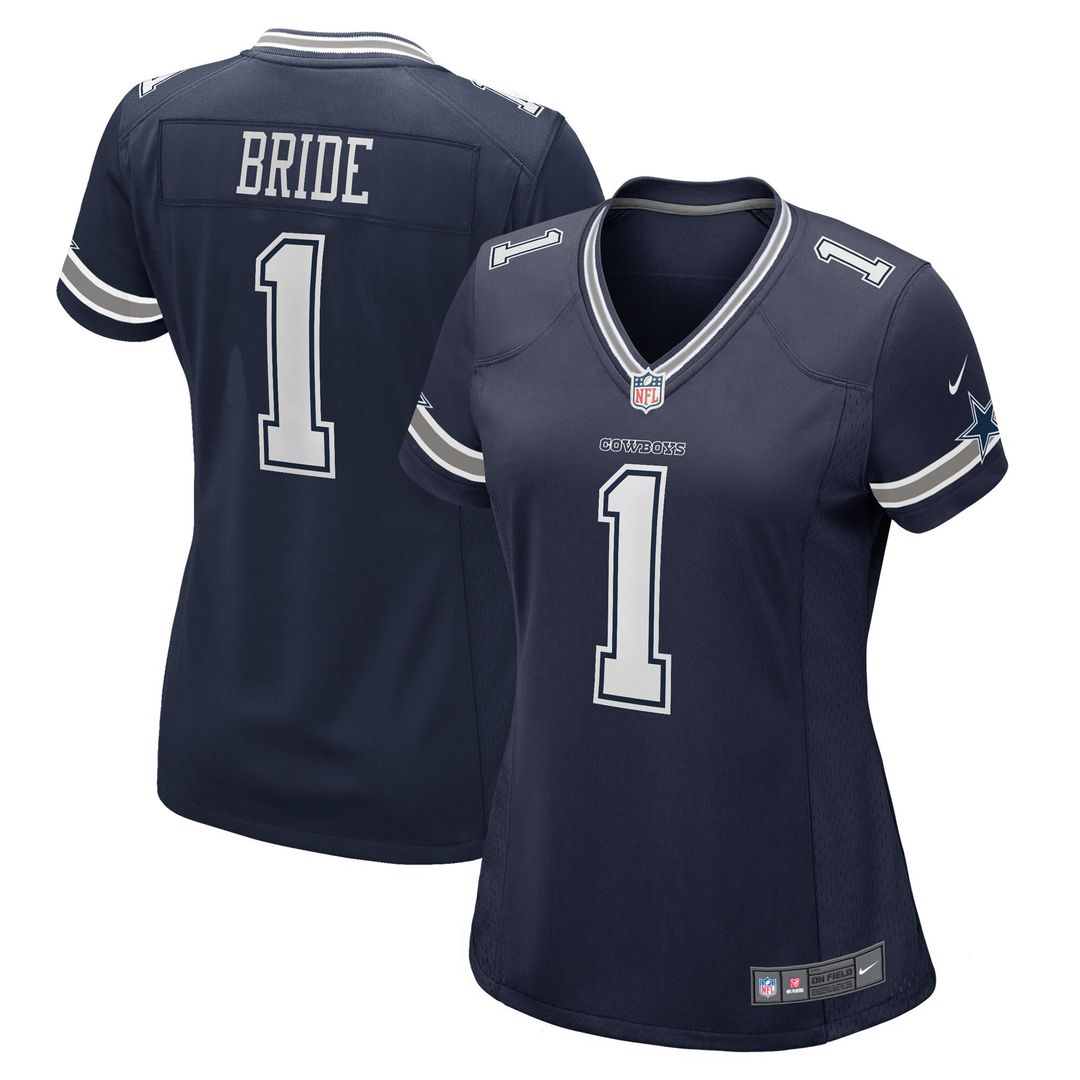 Number 1 Bride Dallas Cowboys Nike Women's Game Official Jersey - Navy