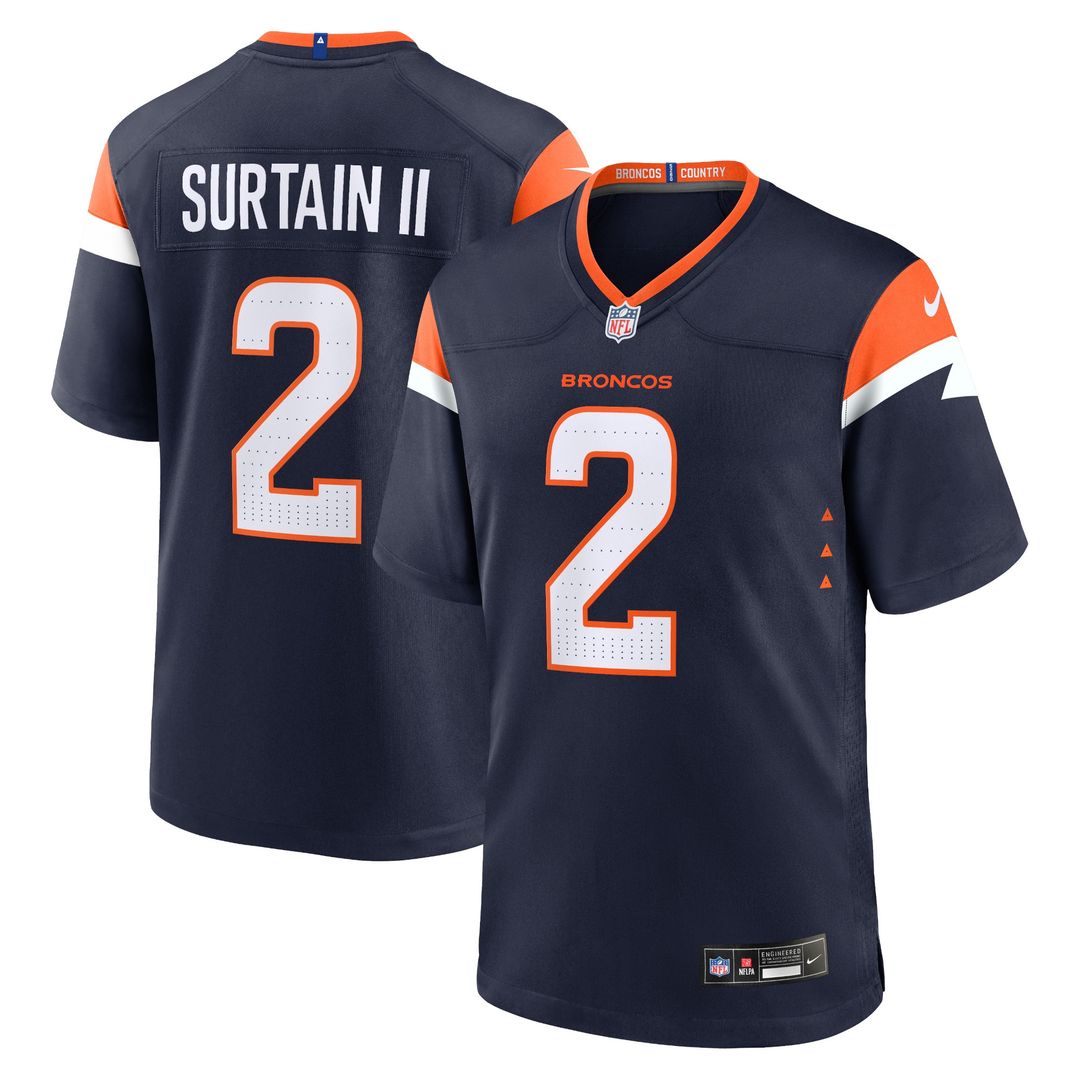 Patrick Surtain II Denver Broncos Nike Alternate Game Jersey - Navy