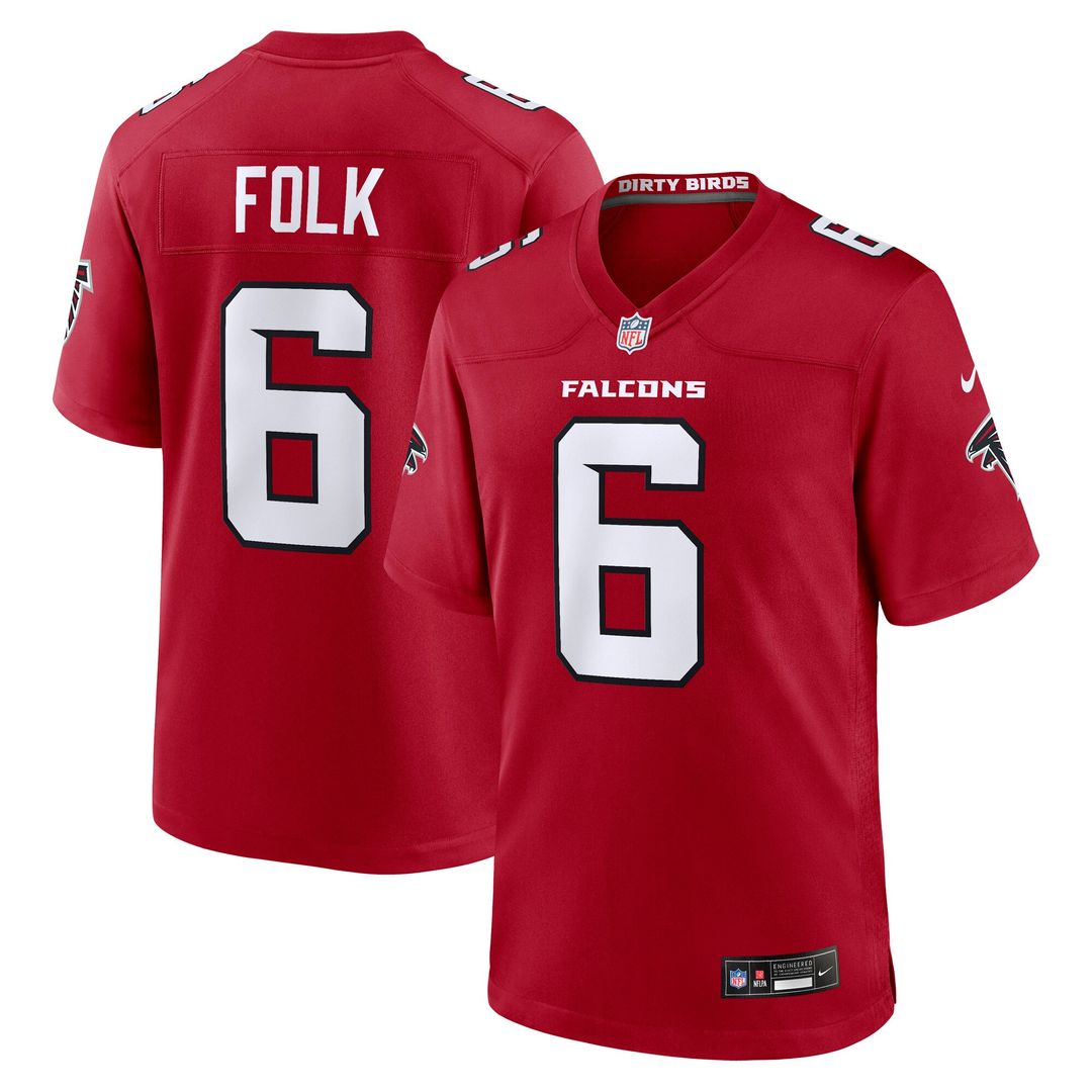 Nick Folk Atlanta Falcons Nike Team Game Jersey - Red