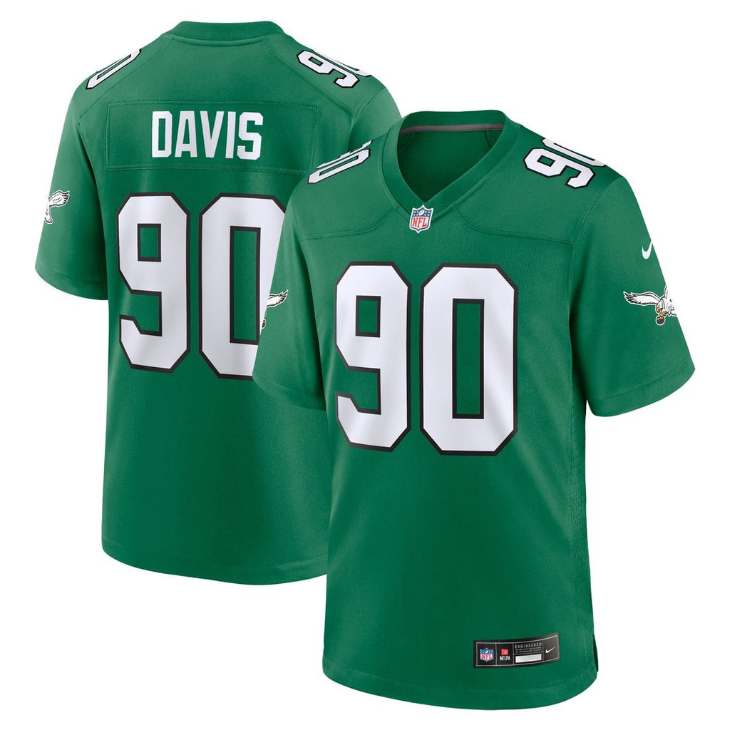 Jordan Davis Philadelphia Eagles Nike Alternate Game Official Jersey - Kelly Green