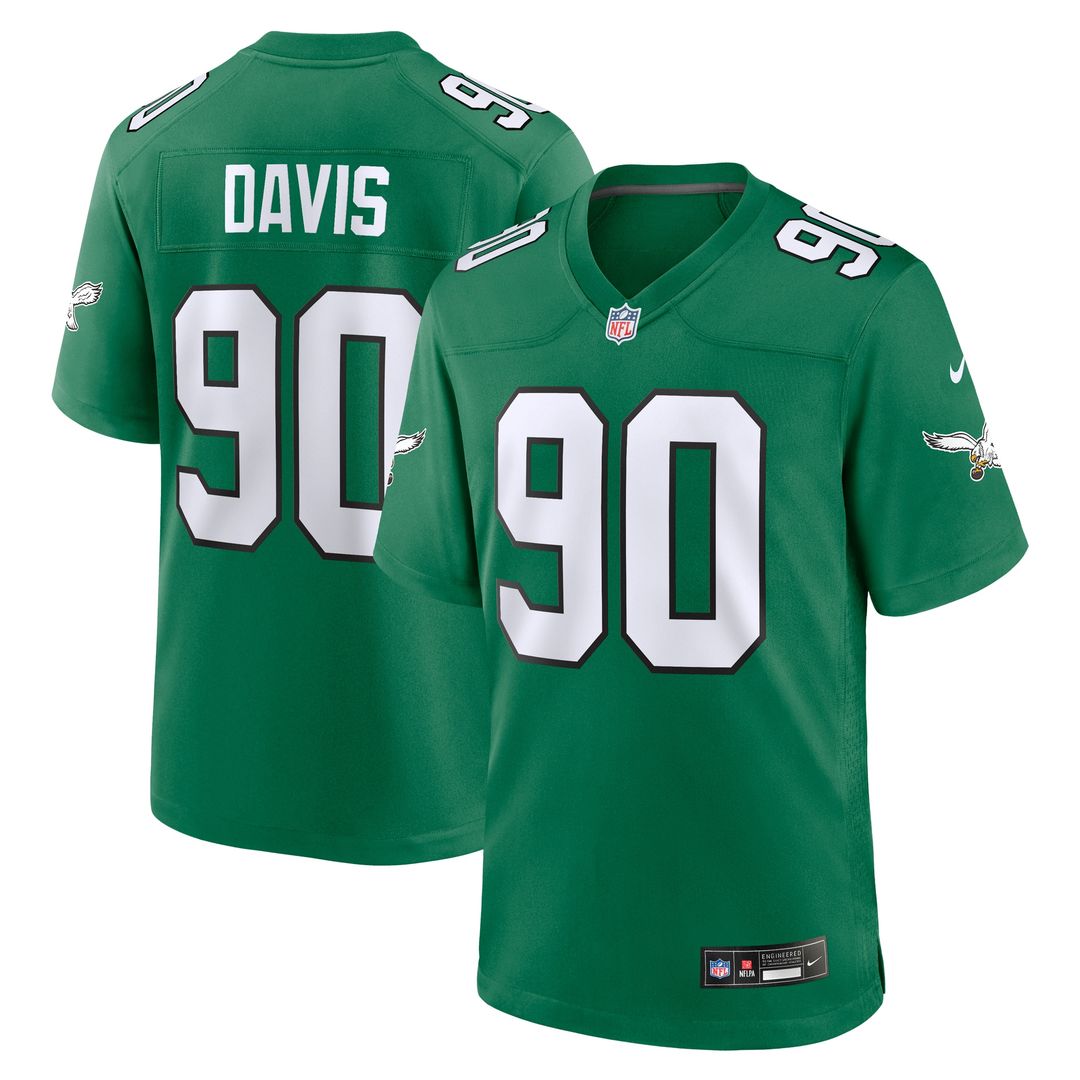 Jordan Davis Philadelphia Eagles Nike Team Game Official Jersey -  Midnight Green