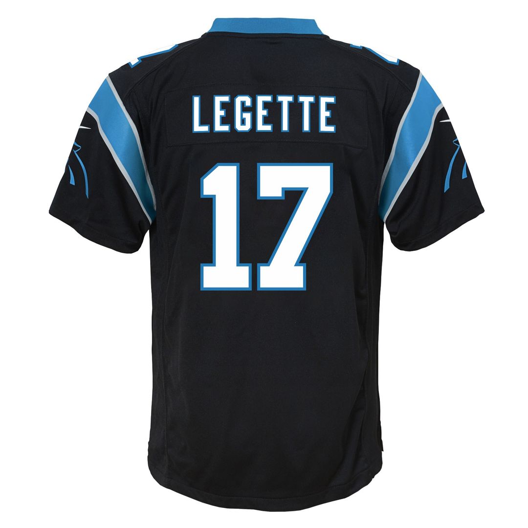 Xavier Legette Carolina Panthers Nike Youth Team Game Official Jersey - Black