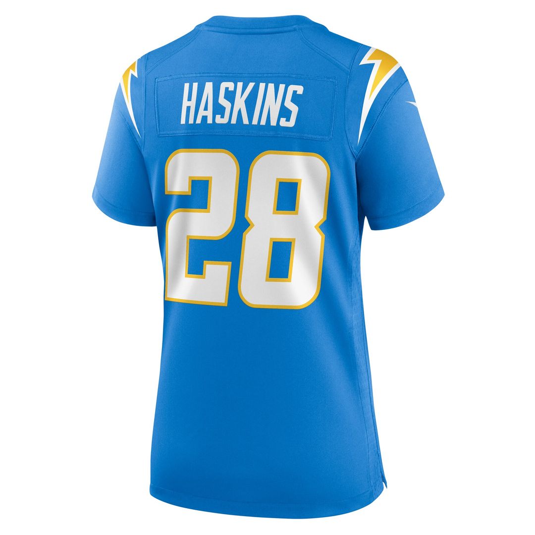 Hassan Haskins Los Angeles Chargers Nike Women's  Game Official Jersey -  Powder Blue