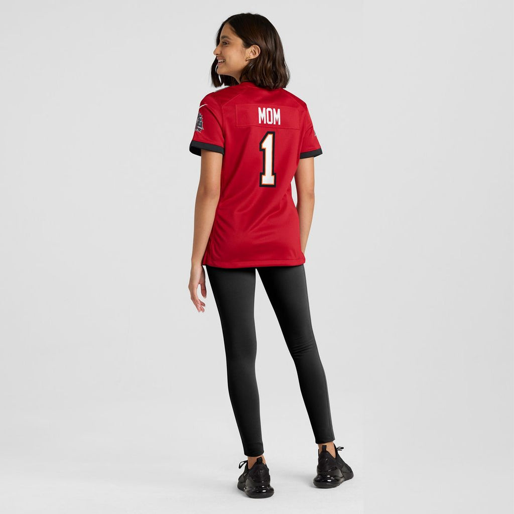 Number 1 Mom Tampa Bay Buccaneers Nike Women's Game Official Jersey - Red