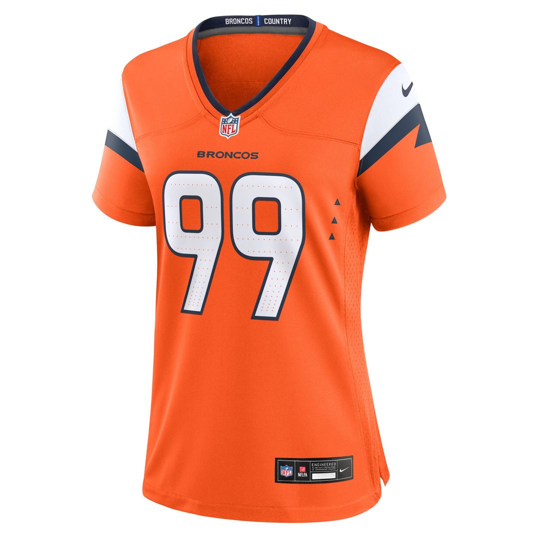 Zach Allen Denver Broncos Nike Women's Team Game Official Jersey -  Orange