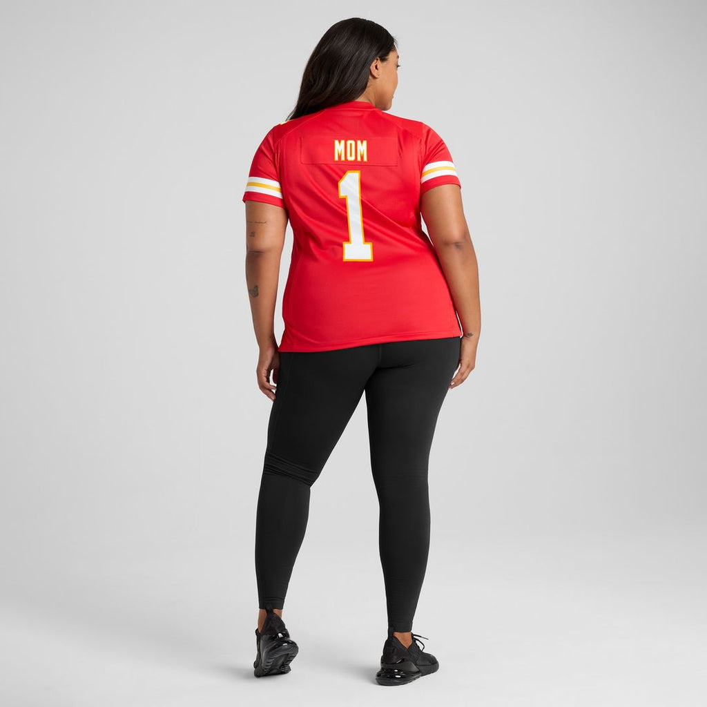 Number 1 Mom Kansas City Chiefs Nike Women's Game Official Jersey - Red