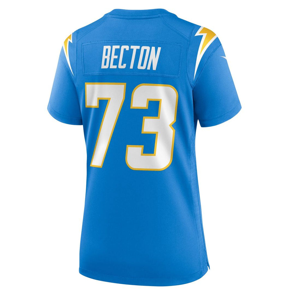 Mekhi Becton Los Angeles Chargers Nike Women's Team Game Jersey - Powder Blue