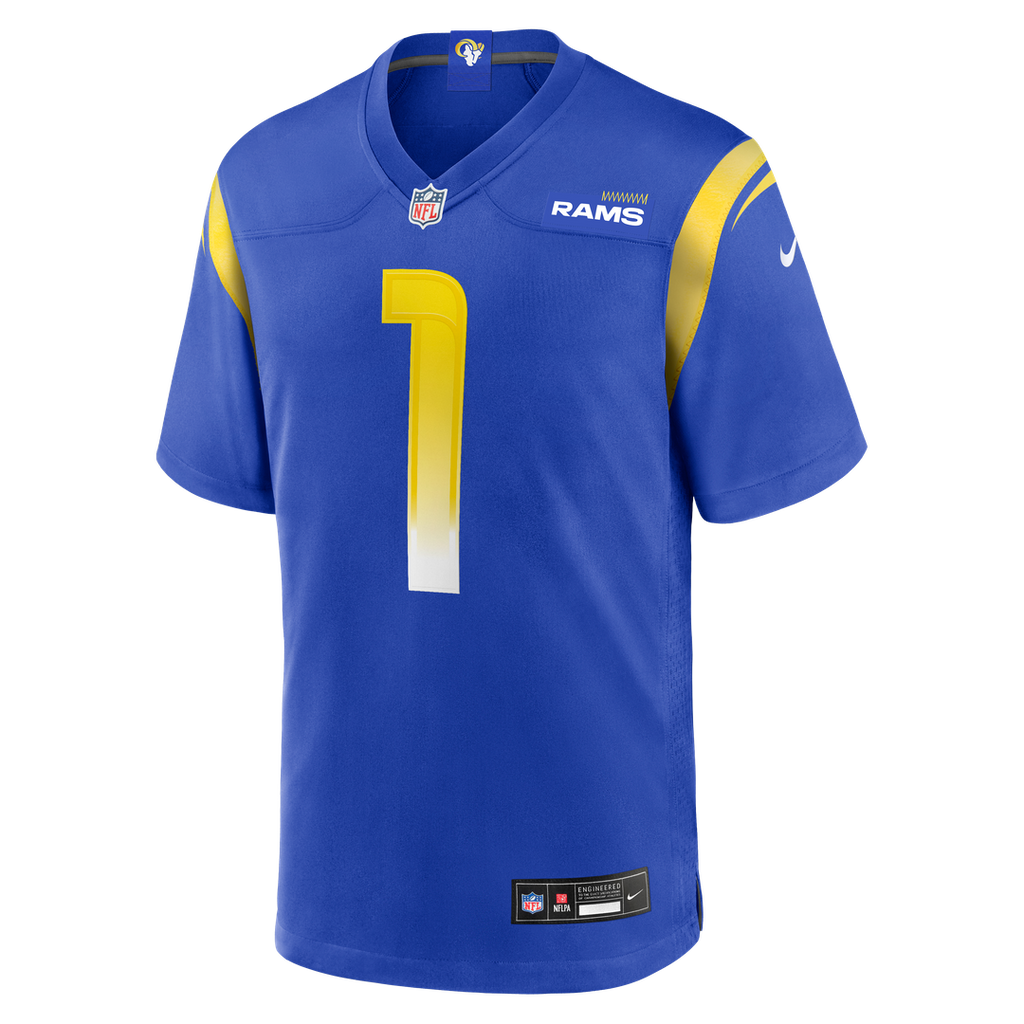 Number 1 Groom Los Angeles Rams Nike Game Official Jersey - Royal