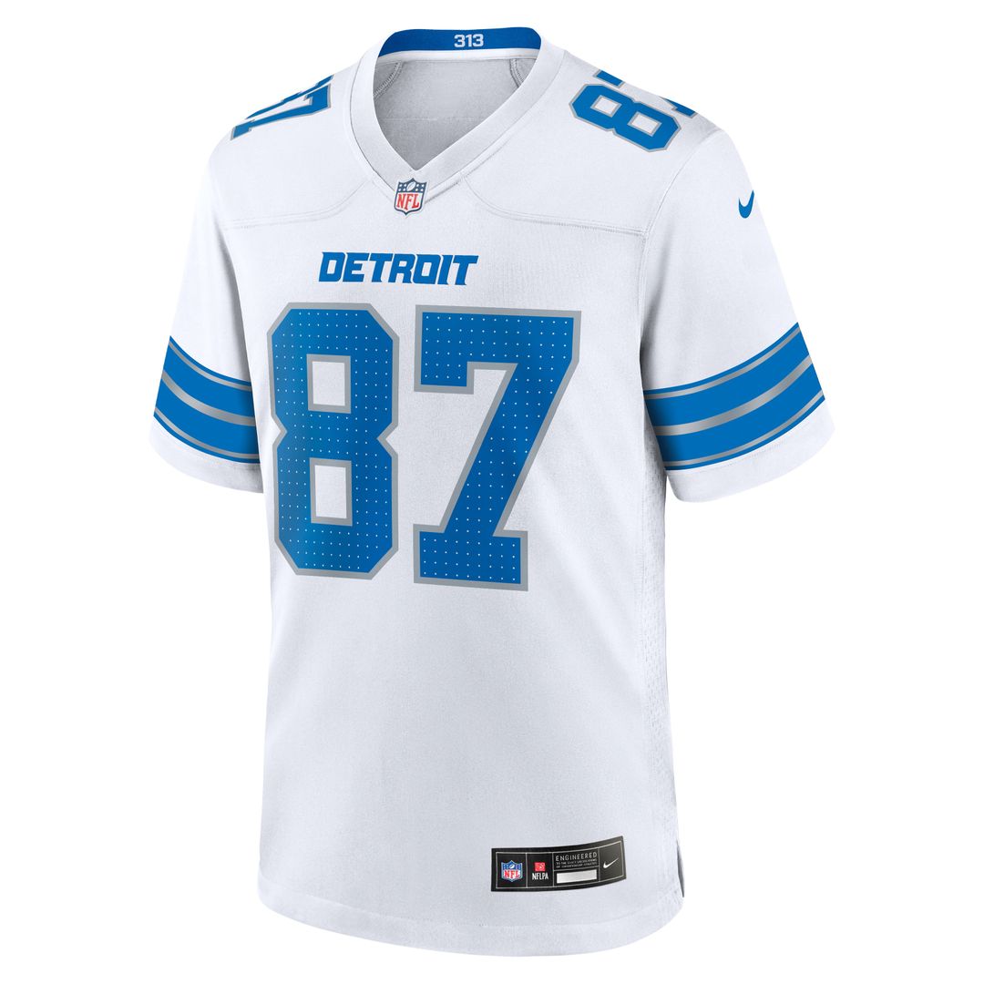 Sam LaPorta Detroit Lions Nike White Game Official Jersey -  White