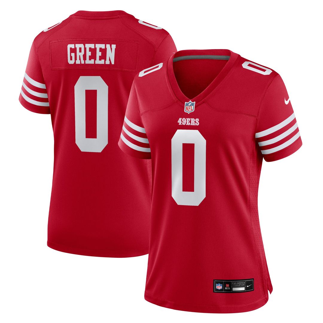 Renardo Green San Francisco 49ers Nike Women's Team Game Official Jersey -  Scarlet