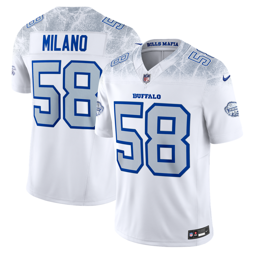 Matt Milano Buffalo Bills Nike 2025 Rivalries Collection Stitched Limited Official Jersey - White
