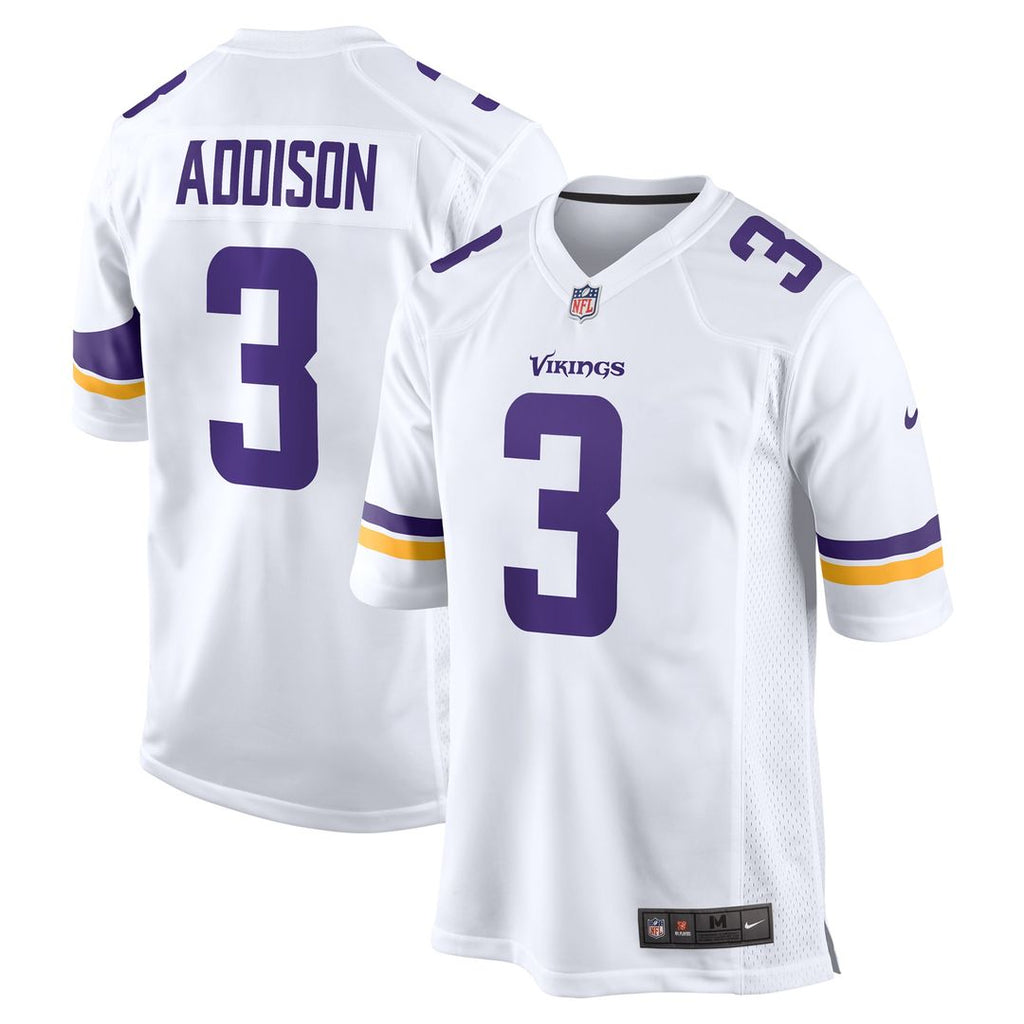 Jordan Addison Minnesota Vikings Nike Away Game Official Jersey - White