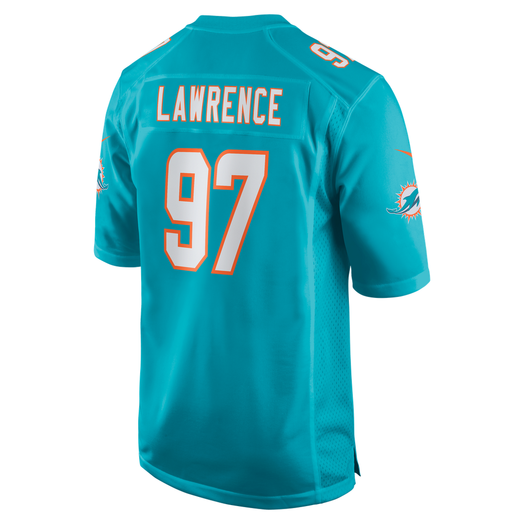 Rashard Lawrence Miami Dolphins Nike Team Game Jersey - Aqua