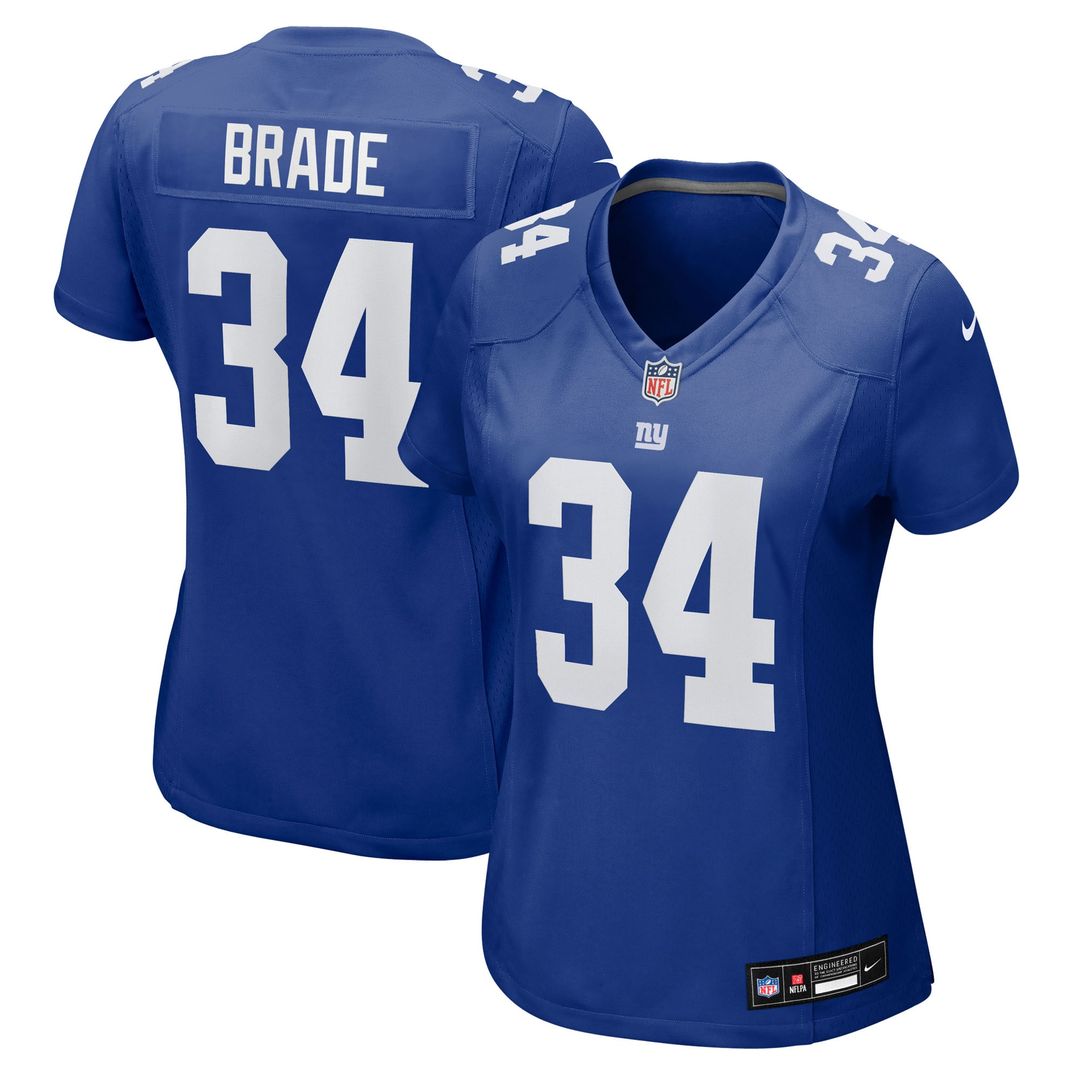 Beau Brade New York Giants Nike Women's Team Game Official Jersey -  Royal