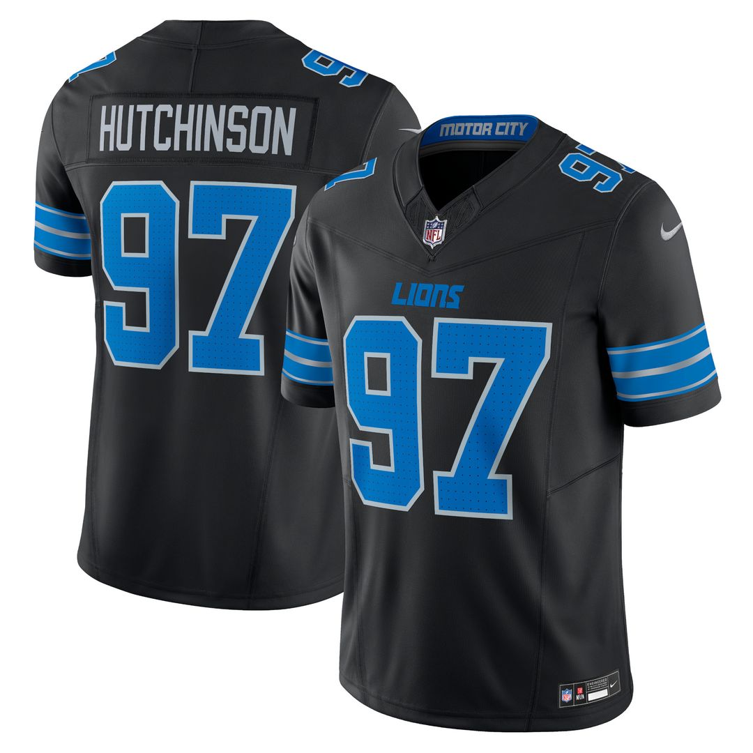 Aidan Hutchinson Detroit Lions Nike 2nd Alternate Vapor F.U.S.E. Limited Official Jersey - Black