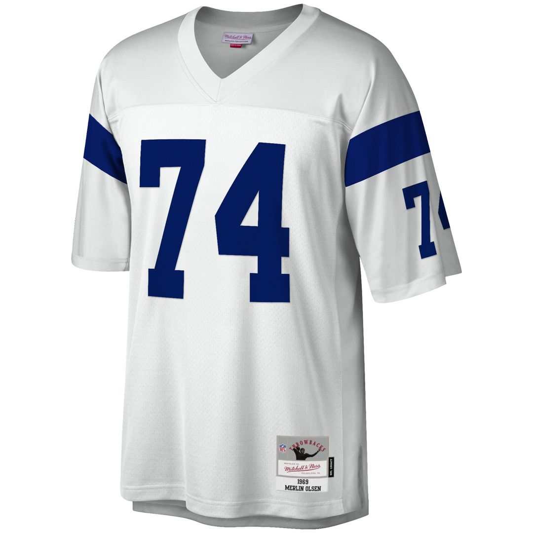 Merlin Olsen Los Angeles Rams Mitchell & Ness Legacy Replica Official Jersey - White
