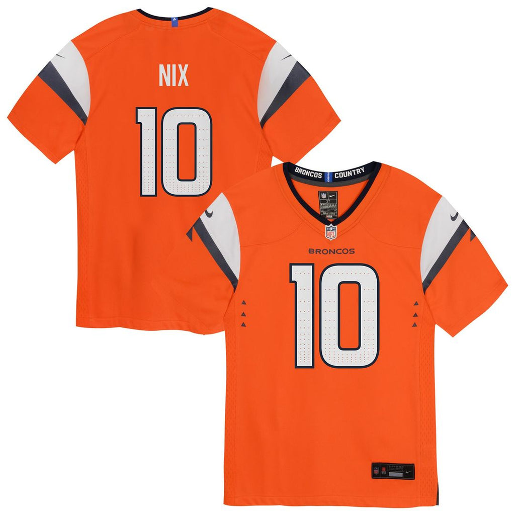 Bo Nix Denver Broncos Nike Preschool Team Player Game Official Jersey - Orange