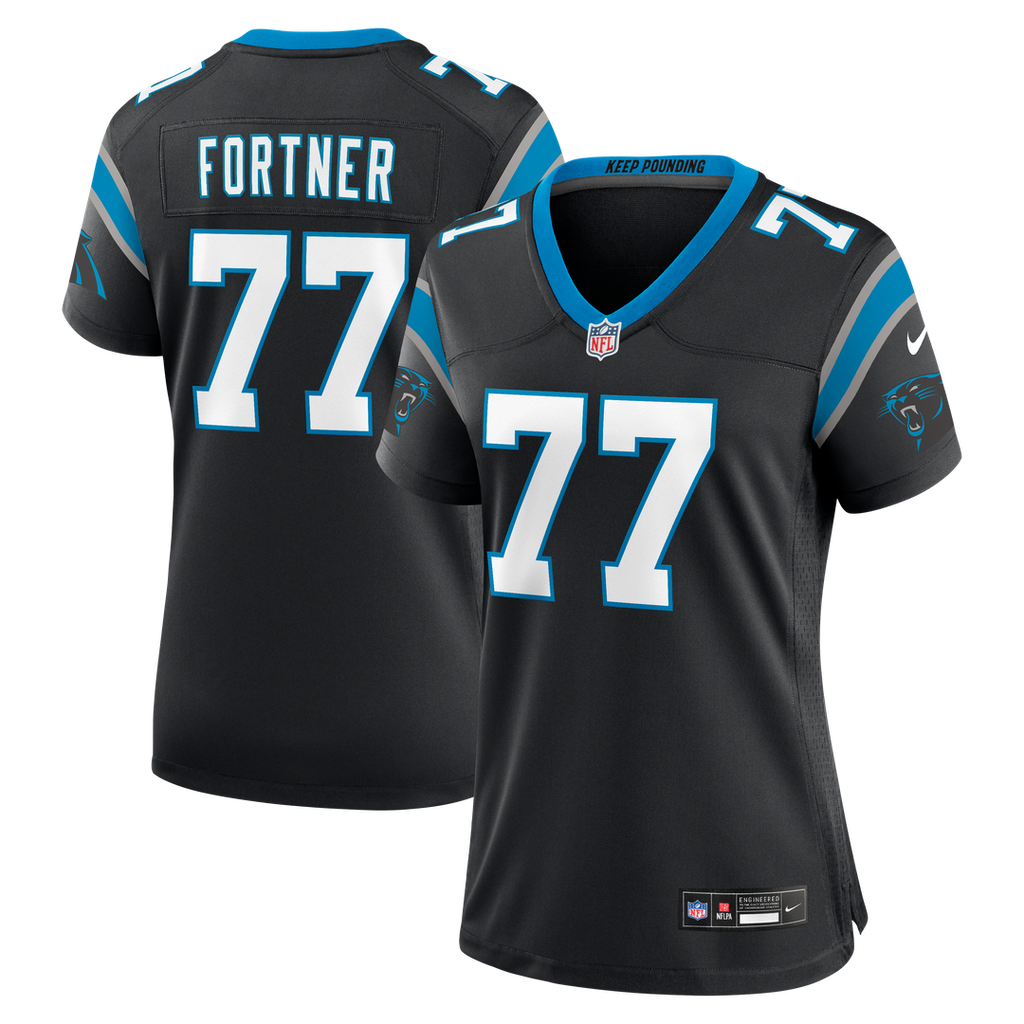 Luke Fortner Carolina Panthers Nike Women's Team Game Official Jersey -  Black