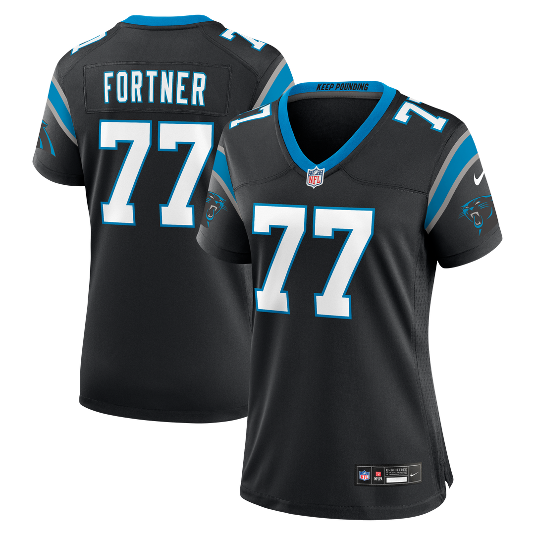 Luke Fortner Carolina Panthers Nike Women's Team Game Official Jersey -  Black