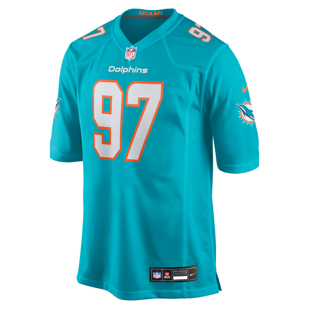 Rashard Lawrence Miami Dolphins Nike Team Game Jersey - Aqua