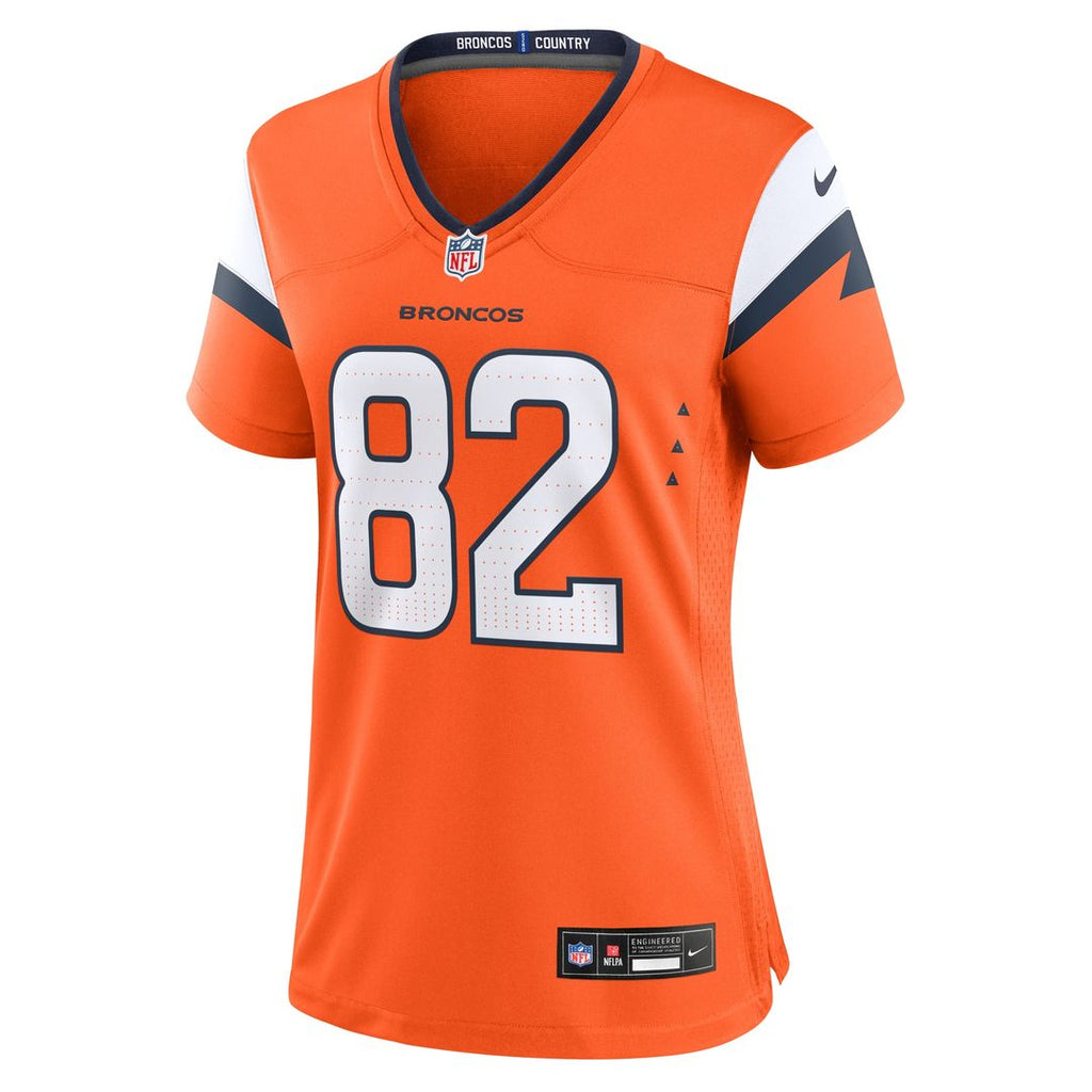 Adam Trautman Denver Broncos Nike Women's Team Game Jersey - Orange
