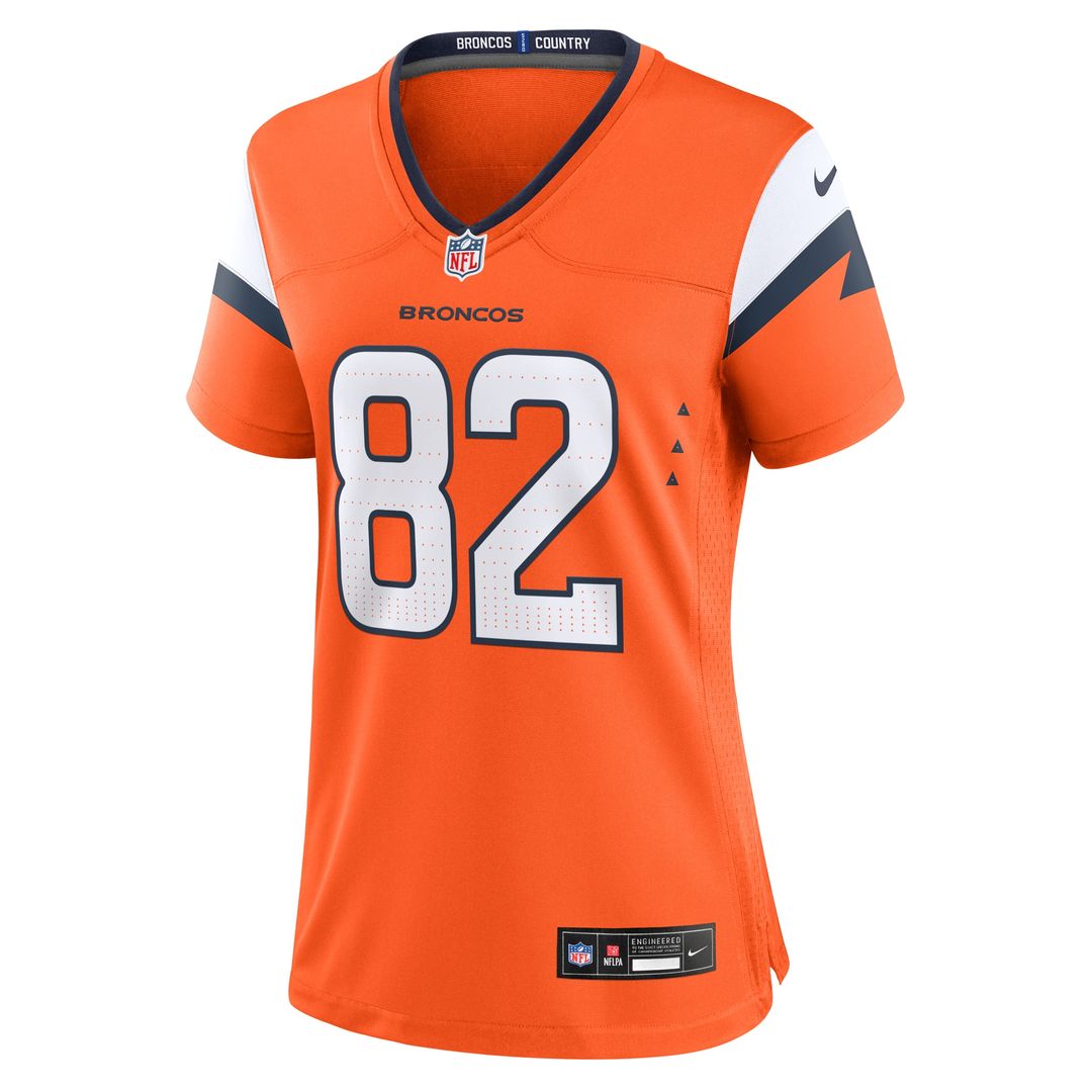 Adam Trautman Denver Broncos Nike Women's Team Game Jersey - Orange