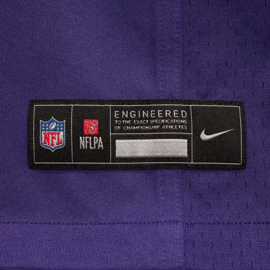 Justice Hill Baltimore Ravens Nike Game Official Jersey - Purple