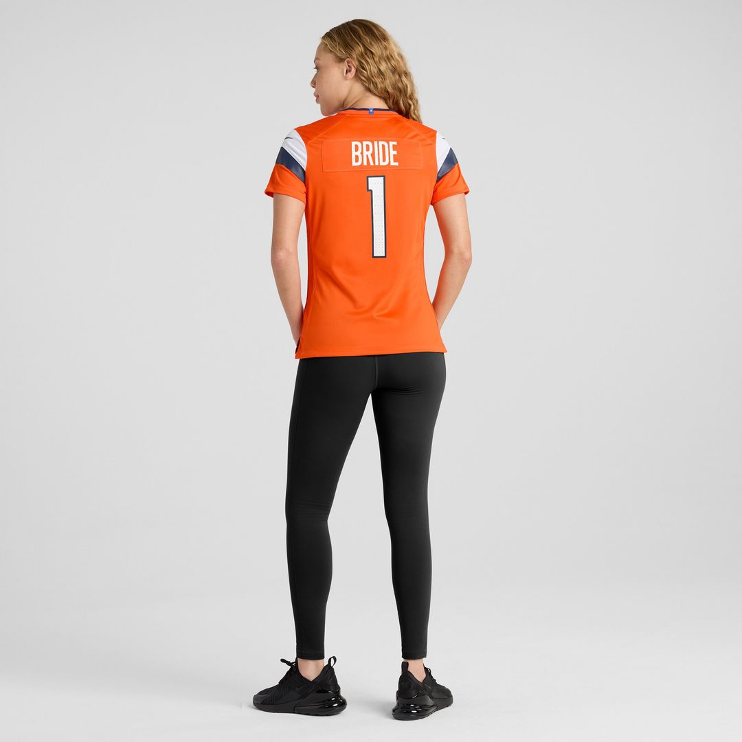 Number 1 Bride Denver Broncos Nike Women's Game Official Jersey - Orange