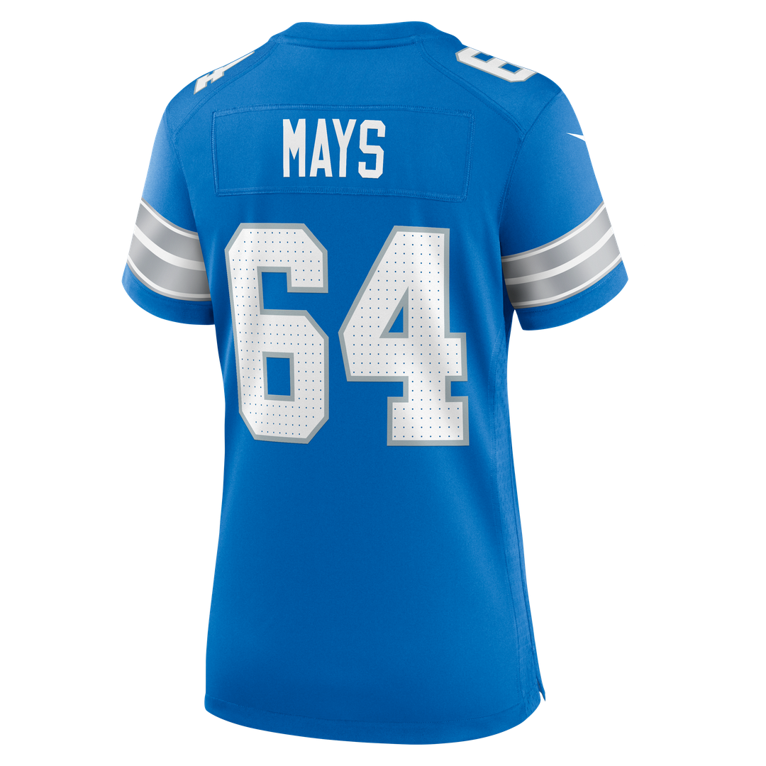 Cade Mays Detroit Lions Nike Women's Team Game Official Jersey -  Blue