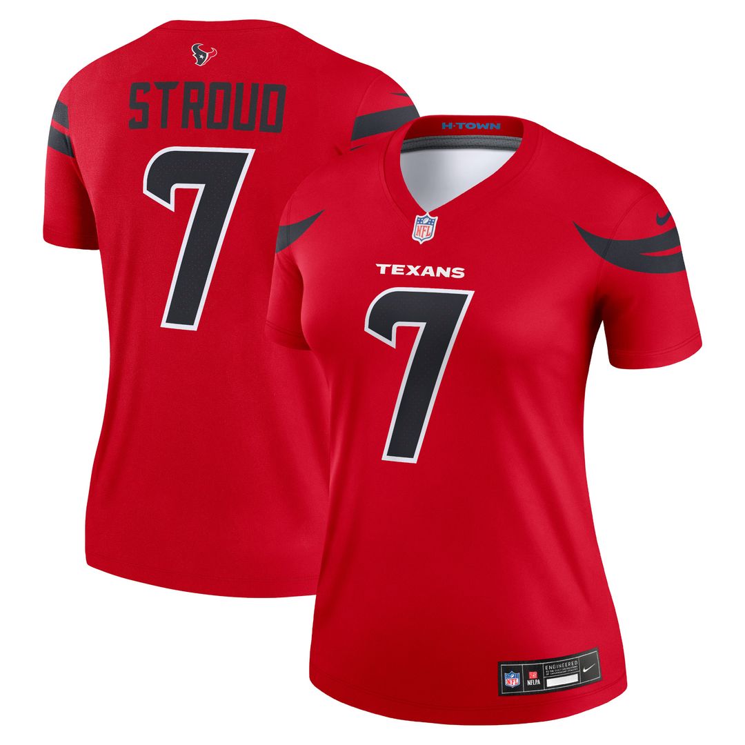 C.J. Stroud Houston Texans Nike Women's Alternate Legend Player Performance Top - Navy