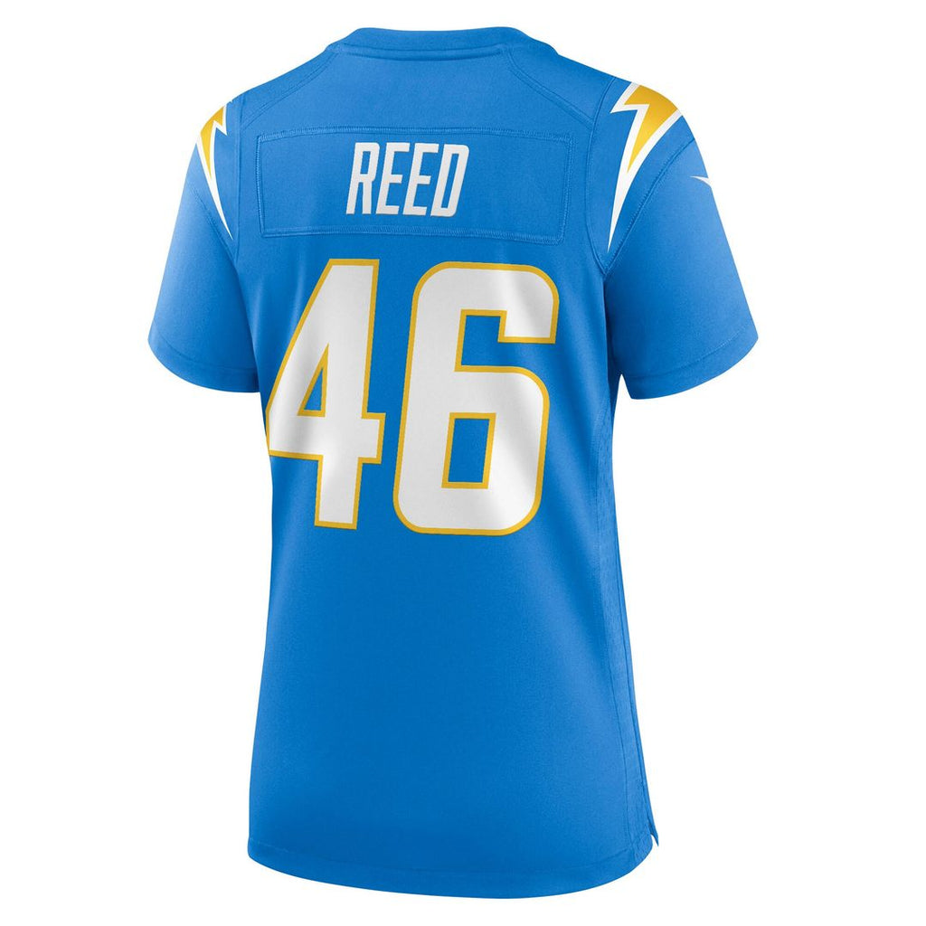 Nikko Reed Los Angeles Chargers Nike Women's Team Game Jersey - Powder Blue