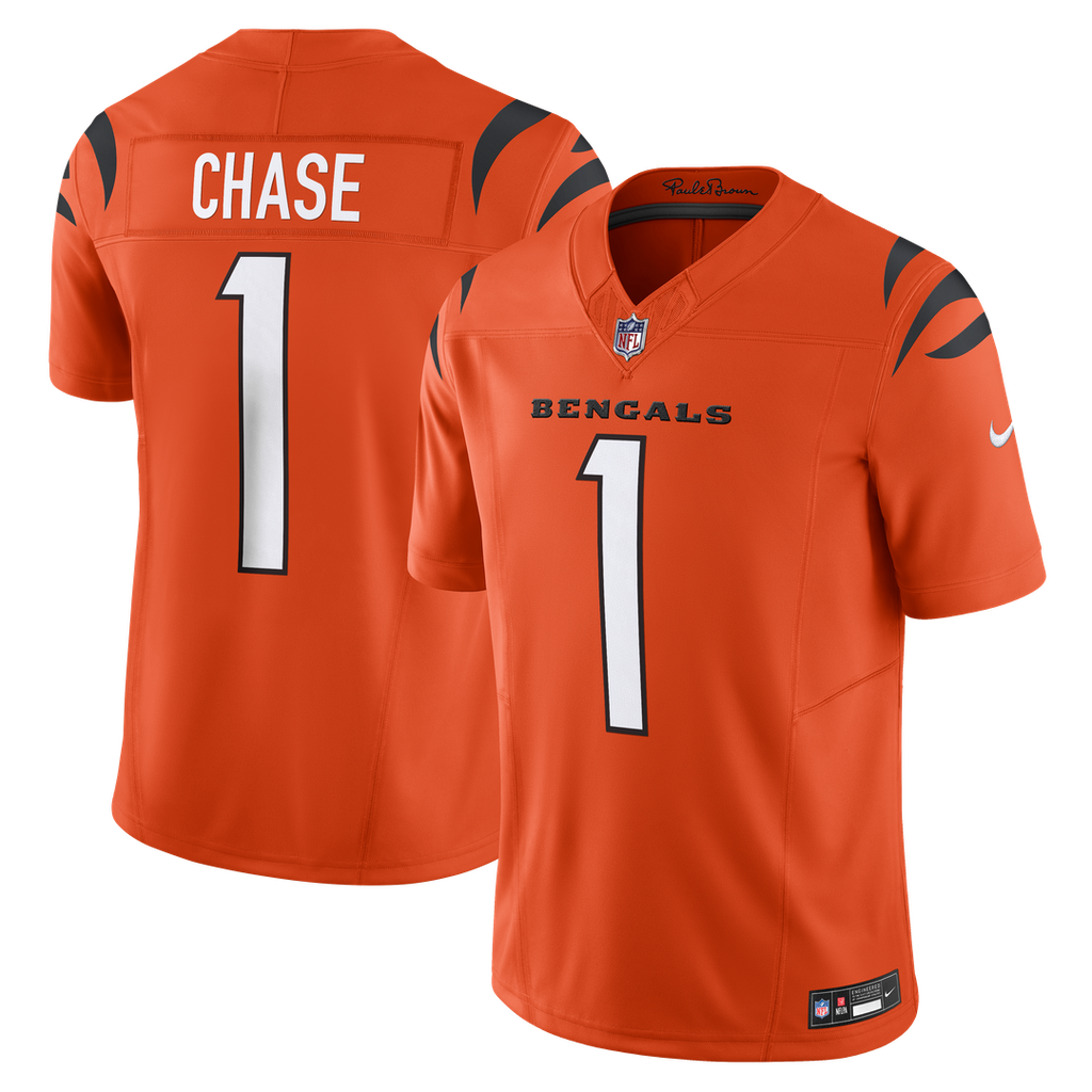 Ja'Marr Chase Cincinnati Bengals Nike Vapor F.U.S.E. Limited Official Jersey - Orange