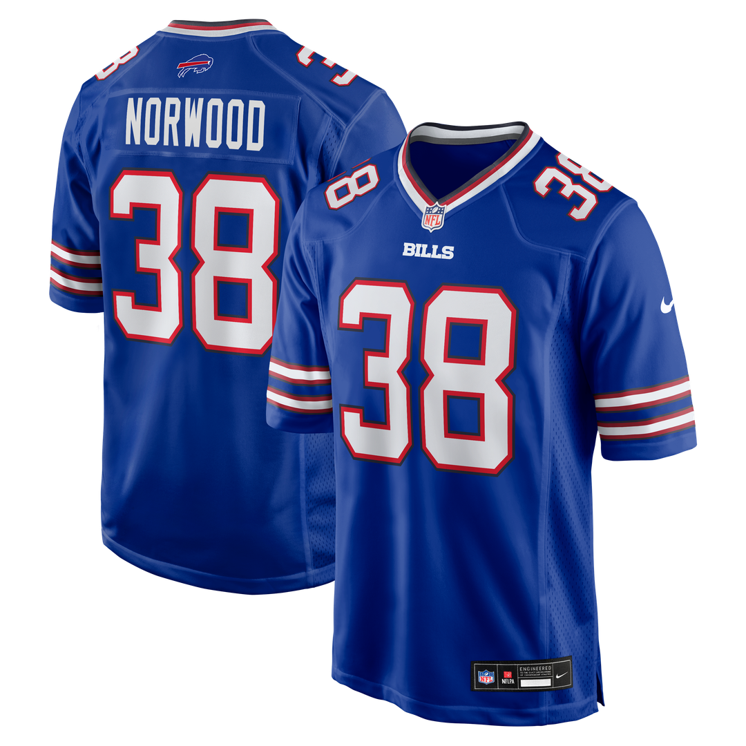 Tre Norwood Buffalo Bills Nike Team Game Official Jersey -  Royal