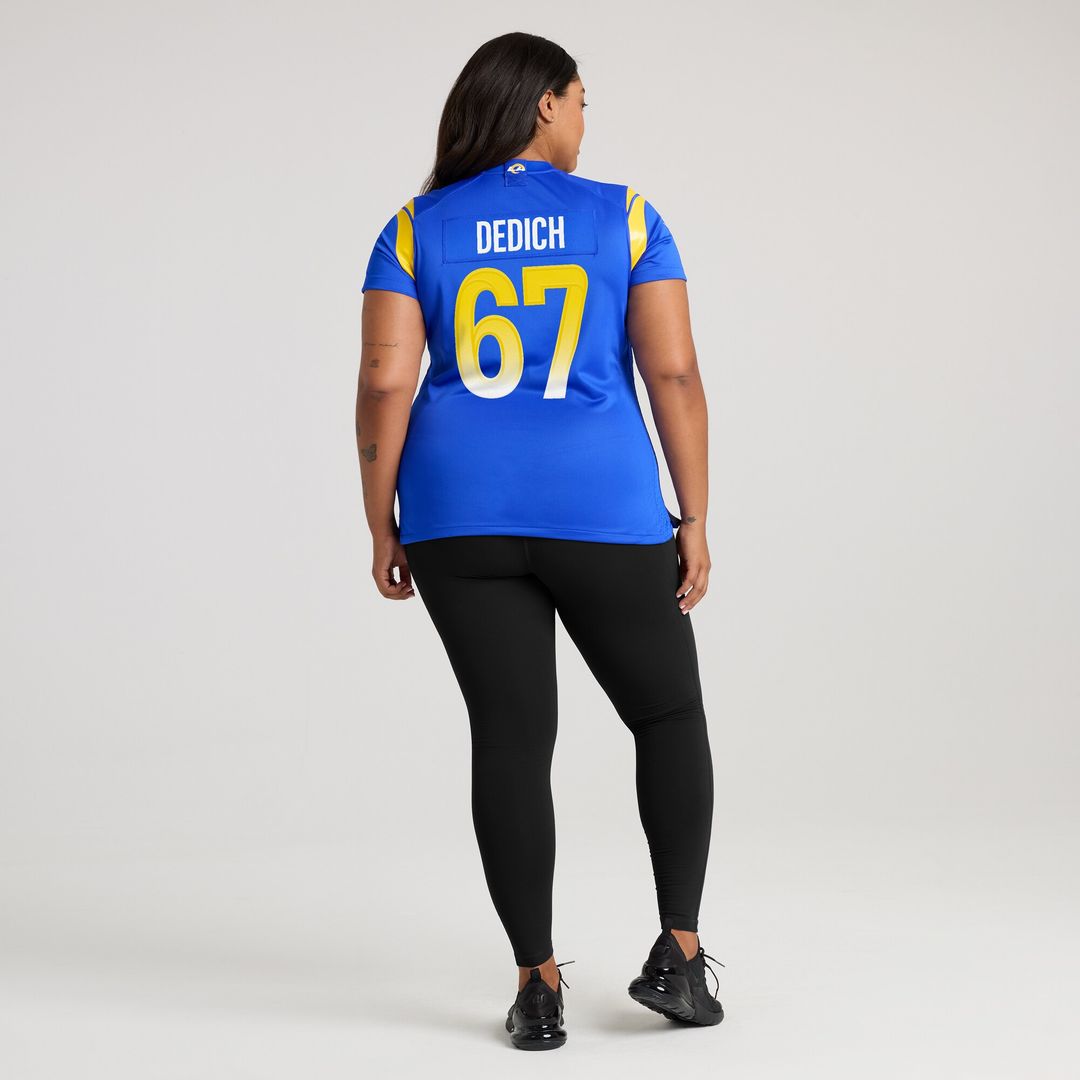 Justin Dedich Los Angeles Rams Nike Women's Game Official Jersey -  Royal