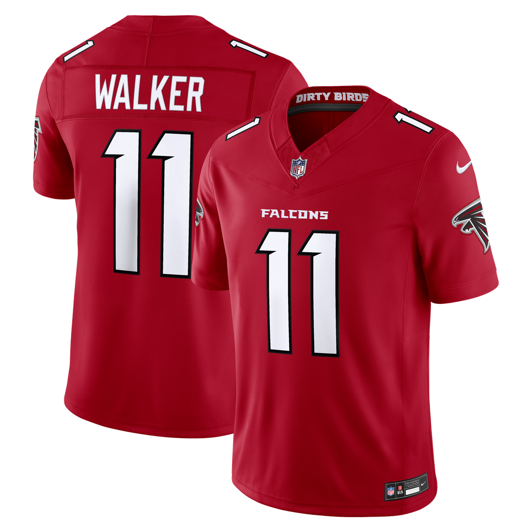 Jalon Walker Atlanta Falcons Nike Vapor F.U.S.E. Stitched Limited Official Jersey - Red