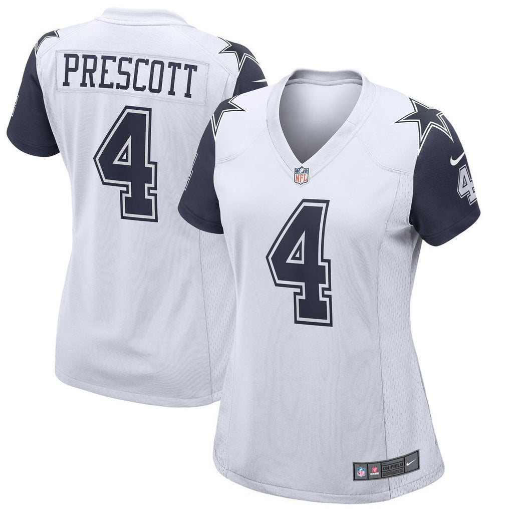 Dak Prescott Dallas Cowboys Nike Women's Alternate Game Official Jersey - White