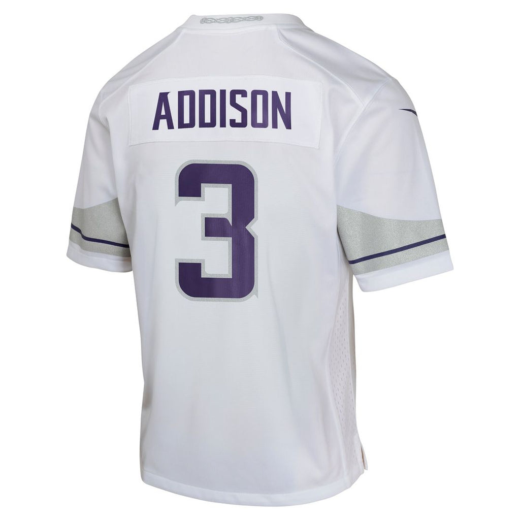 Jordan Addison Minnesota Vikings Nike Youth Game Official Jersey - White