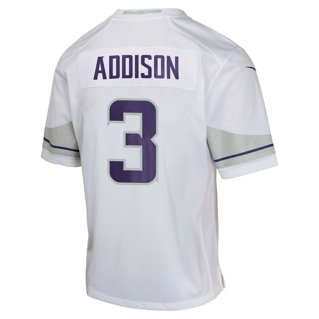Jordan Addison Minnesota Vikings Nike Youth Game Official Jersey - White