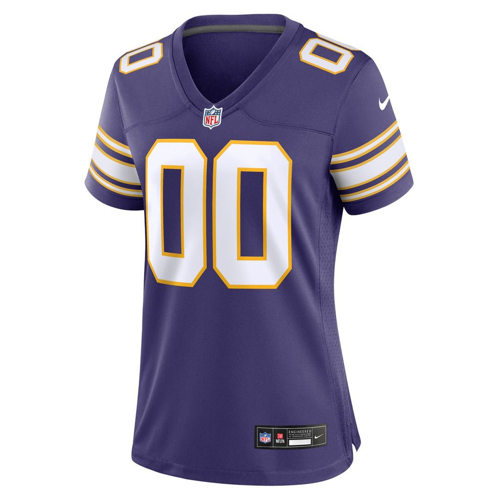Minnesota Vikings Nike Women's Classic Custom Game Official Jersey - Purple