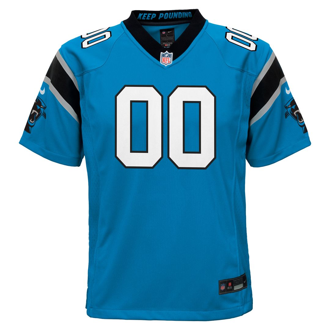 Carolina Panthers Nike Youth Alternate Custom Game Official Jersey - Blue